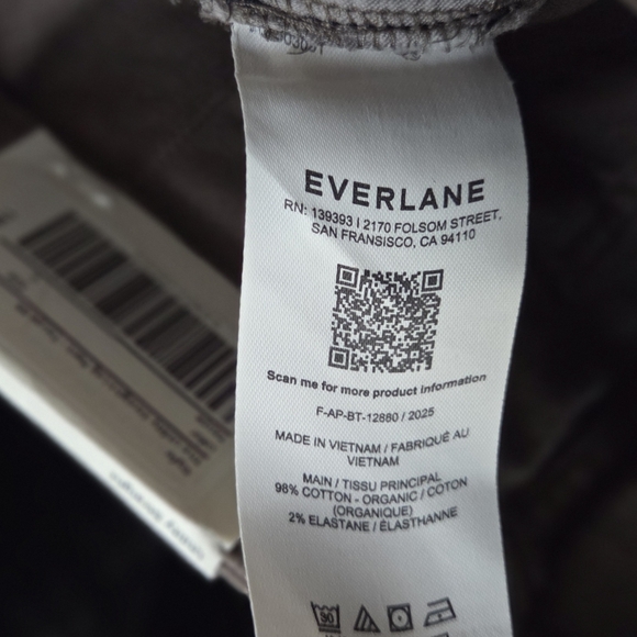 Everlane The Utility Straight-Leg Pant Taupe 26.5" Inseam Size 00 - Picture 6 of 8